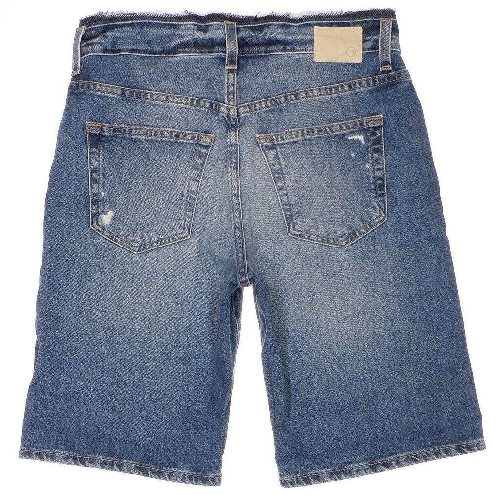 AG Adriano Goldschmied Contour 360 Bermuda Shorts Size 25 Distressed Measure W30 - Picture 3 of 10